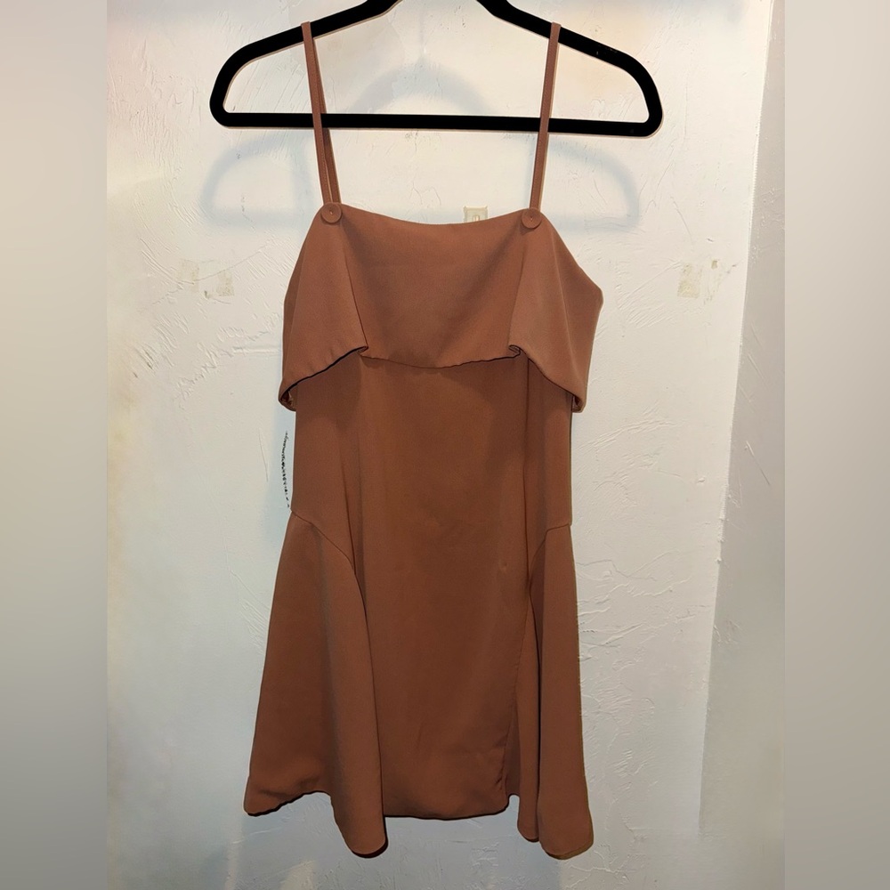 Elegant Brown Mini Dress